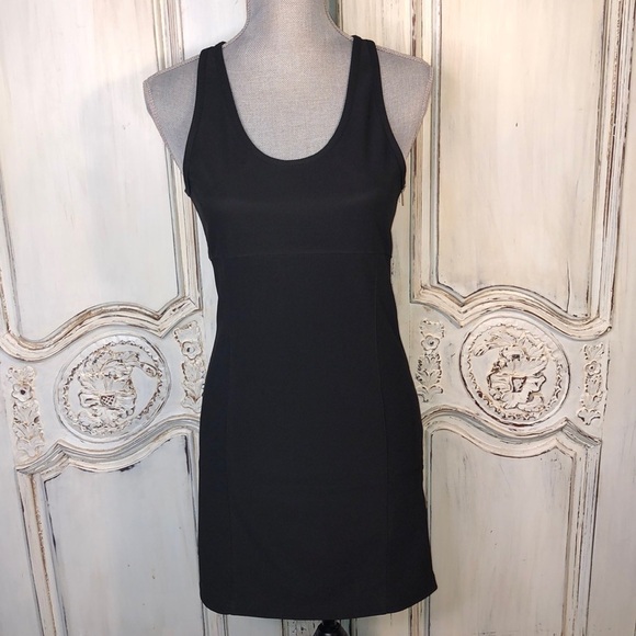 Millau Black Tank Style Slightly Ribbed Scoop Neck Sleeveless Dress Size Medium - Picture 1 of 12